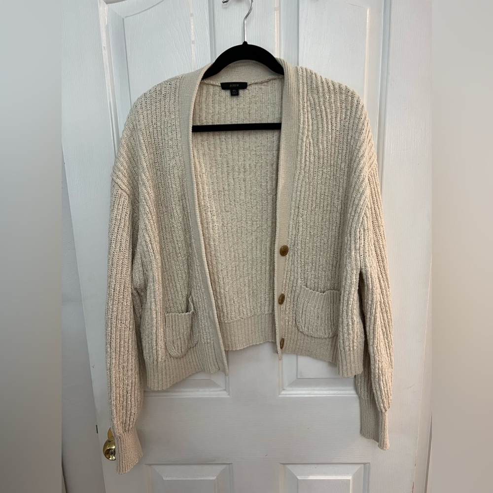 Jcrew chunky Knit cream Sweater